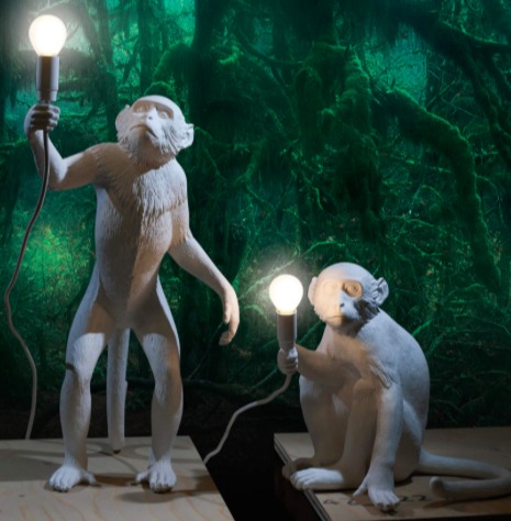 LAMPADA SCIMMIA - MONKEY LAMP SEDUTA - immagine 2
