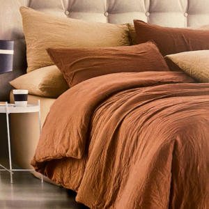 COMPLETO COPRIPIUMINO MATRIMONIALE PURO LINO IN DIVERSI COLORI