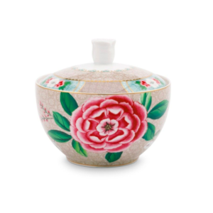 ZUCCHERIERA PORCELLANA TORTORA FANTASIA